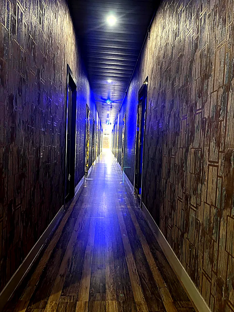 Interior corridor at Royal International Spa